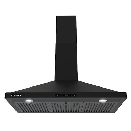 36 In. Vista Collection 380 CFM Ducted Wall Mount Range Hood, Touch Controls, LED Lights, Matte Black