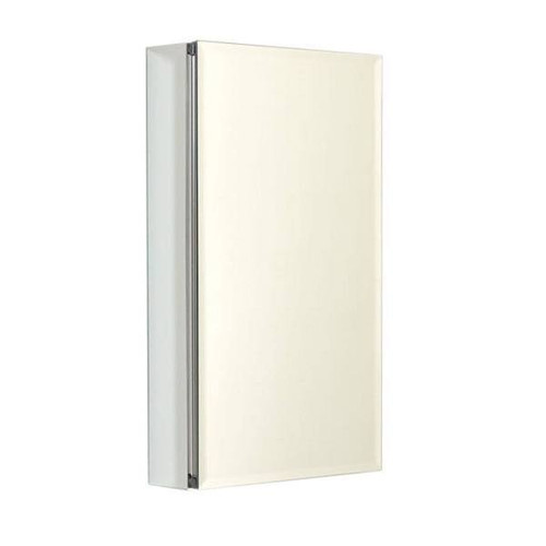 Zenna Home Aluminum Medicine Cabinet With Beveled Mirror, Frameless, 15" X 26" EMRA1526