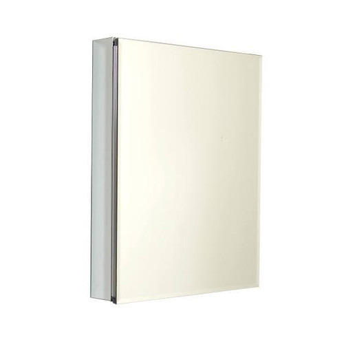 Zenna Home Aluminum Medicine Cabinet With Beveled Mirror, Frameless, 20" X 26" EMRA2026