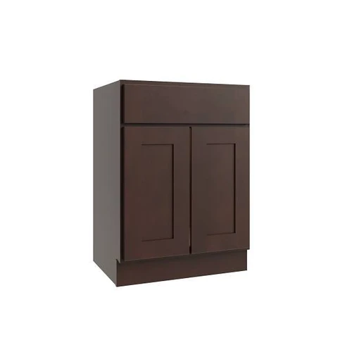 CNC CABINETRY Luxor Vanity Base Cabinet, 42"W X 34.5"H X 21"D, Shaker Espresso L11-V42