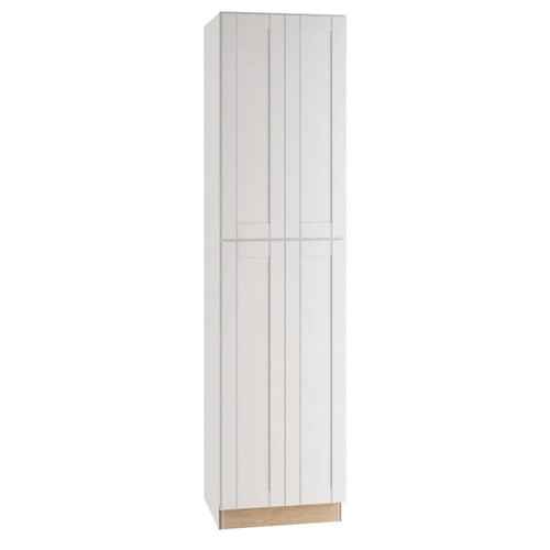 Express Shaker 24 In W X 24 In D X 96 In H Assembled Plywood Pantry Kitchen Cabinet In Vesper White With Soft Close U242496-XVW