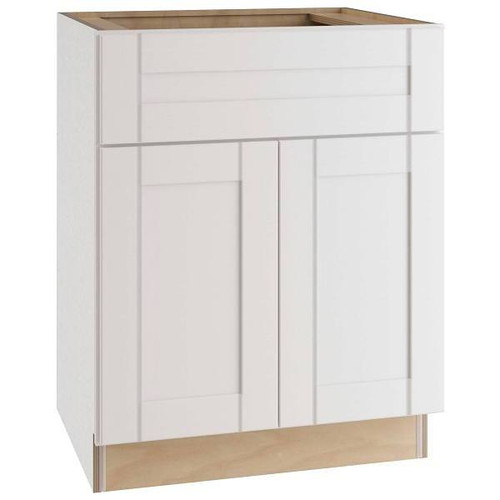 Mill's Pride Richmond Shaker Rta Kitchen Cabinet, Verona White, 24"X34.5"X24" B24-RVW