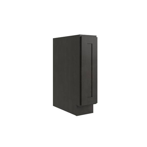 CNC CABINETRY Luxor 1-Door Base Cabinet, Ada, Right Hinge, 9", Shaker Smoky Grey L02-B9R-HA