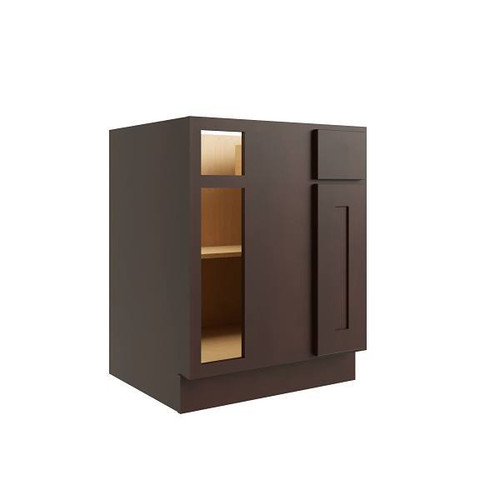 CNC CABINETRY Luxor 36" Blind Base Cabinet, Ada, Left Hinge, Shaker Espresso L11-BLB36/39L-HA
