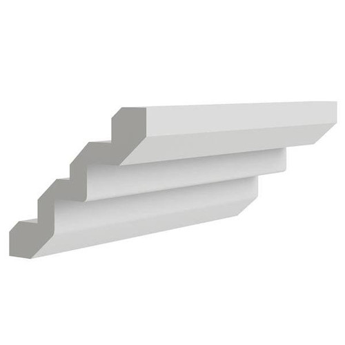 CNC CABINETRY Luxor Royal Crown Molding Rcrms, 96"L X 3.125"H, Shaker Misty Grey L03-RCRMS