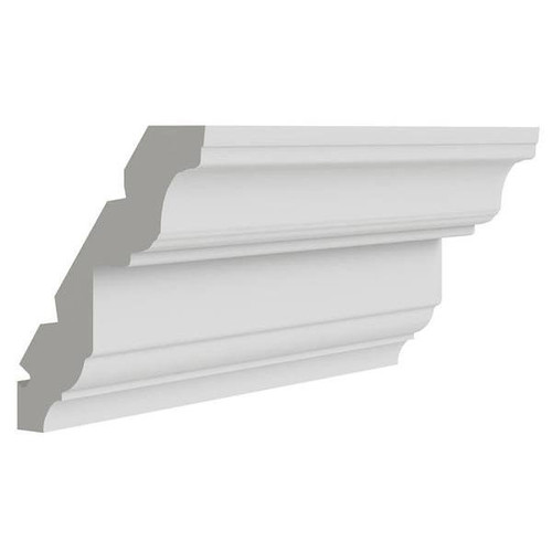 CNC CABINETRY Luxor Royal Crown Molding Rcrm, 96"Lx3.5"Hx2.5"D Shaker Misty Grey L03-RCRM