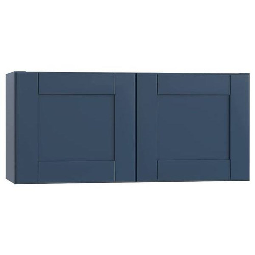 Mill's Pride Richmond Shaker Rta Wall Cabinet Double, Valencia Blue, 36"X18"X12" W3618-RVB