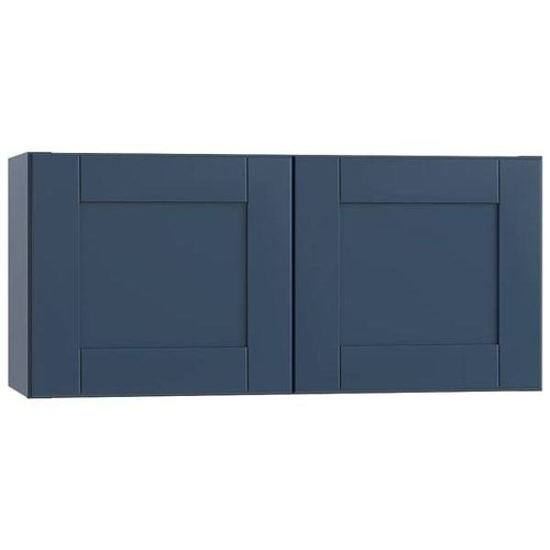 Mill's Pride Richmond Shaker Rta Wall Cabinet Double, Valencia Blue, 24"X18"X12" W2418-RVB