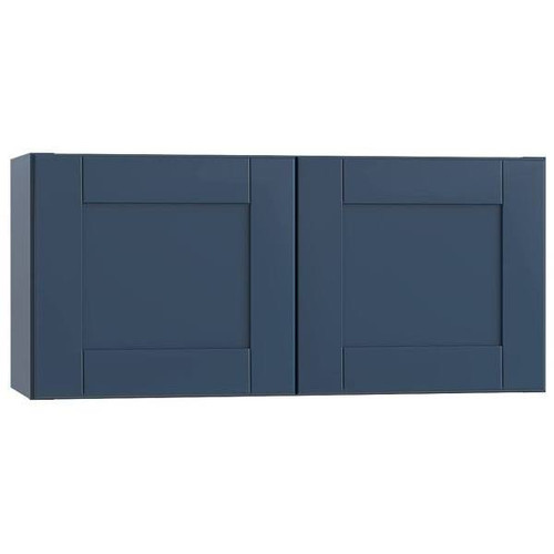 Mill's Pride Richmond Shaker Rta Wall Cabinet Double, Valencia Blue, 36"X12"X12" W3612-RVB