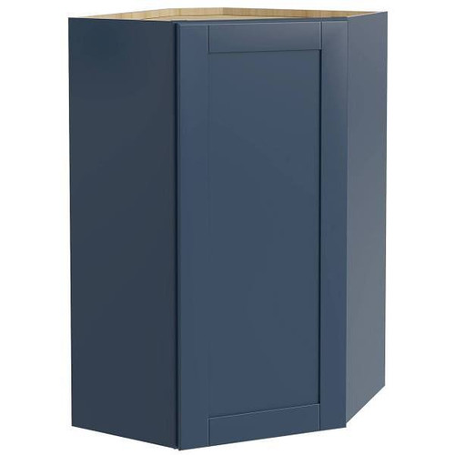 Mill's Pride Richmond Shaker Corner Kitchen Cabinet, Valencia Blue, 24"X36"X12" WA2436-RVB