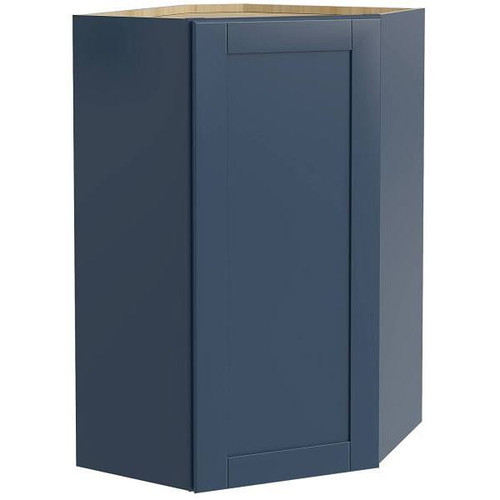 Mill's Pride Richmond Shaker Corner Kitchen Cabinet, Valencia Blue, 24"X42"X12" WA2442-RVB