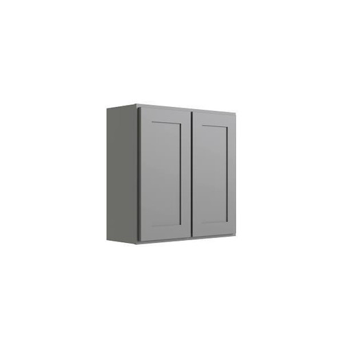 CNC CABINETRY Luxor 2-Door Wall Cabinet, 36"W X 30"H X 12"D, Shaker Misty Grey L03-3630