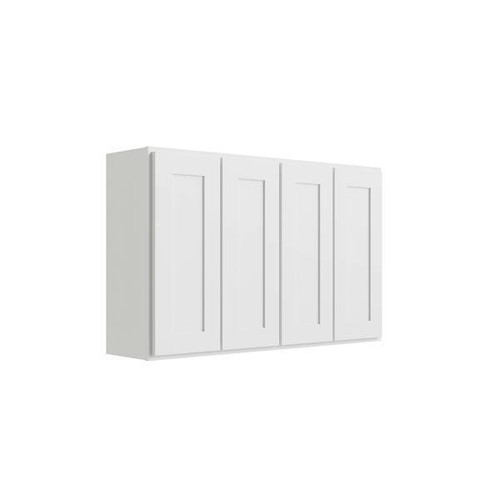 CNC CABINETRY Luxor 4-Door Wall Cabinet, 54"W X 30"H X 12"D, Shaker White L10-5430