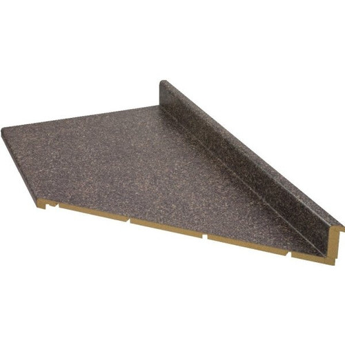 VT Industries 25"D X 8'L Blackstar Matte Kitchen Laminate Countertop Right Mite