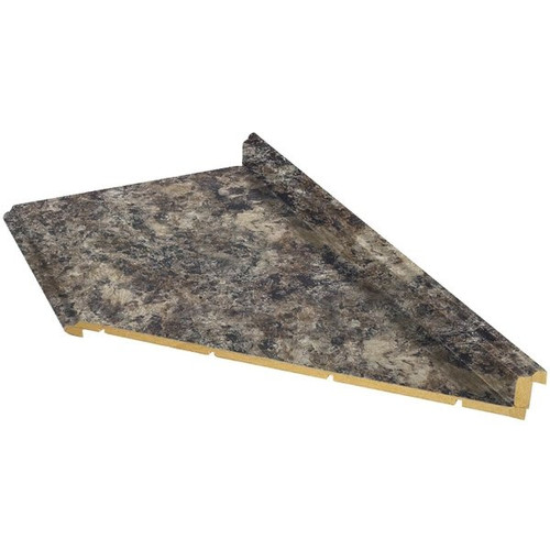 VT Industries 25-1/2"D X 8'L Laminate Granite Kitchen Countertop Right Miter (Perlato)
