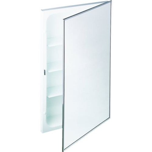 Seasons 16w X 26"H Recessed Mirrored Medicine Cabinet With Steel Body And Shelves