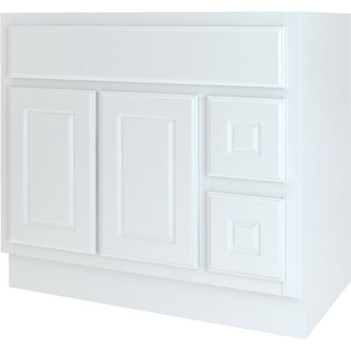 Seasons Bath Vanity Base Cabinet, 36w X 34-1/2h X 21d, White Finish