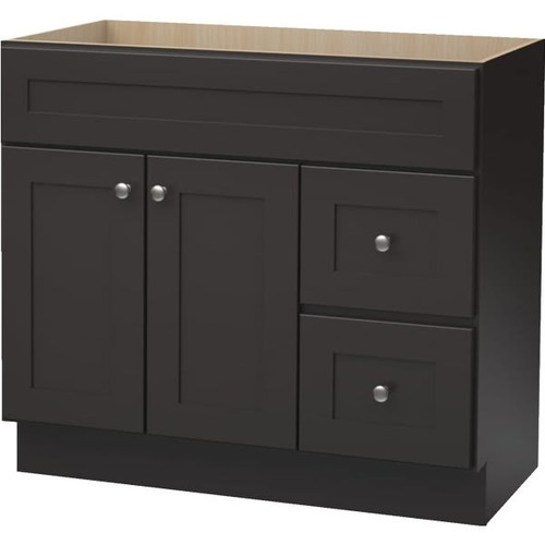 Seasons Bath Vanity Base Cabinet, 36w X 34-1/2h X 21d, Espresso Finish
