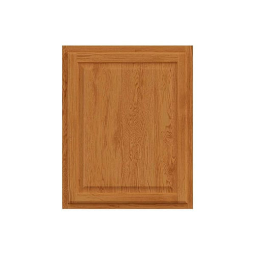 Hampton Bay 24in. W X 30in. H X 12in. D Hampton Raised Panel Assembled Wall Cabinet, Medium Oak
