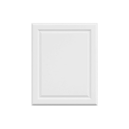 Hampton Bay 24in. W X 30in. H X 12in. D Hampton Raised Panel Assembled Wall Cabinet, Satin White
