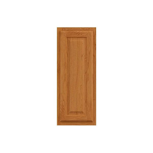 Hampton Bay 12in. W X 30in. H X 12in. D Hampton Raised Panel Assembled Wall Cabinet, Medium Oak