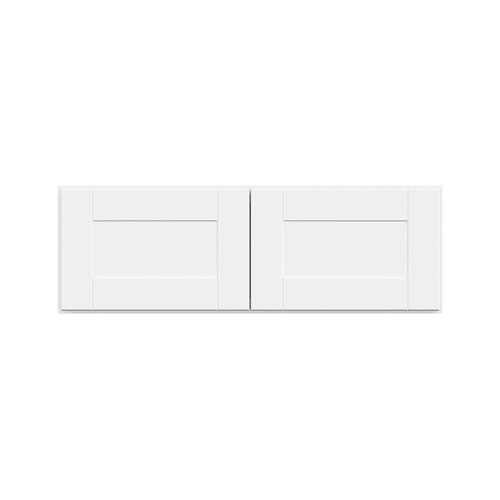 Hampton Bay 36in. W X 12in. H X 12in. D Shaker Assembled Wall Cabinet, Satin White