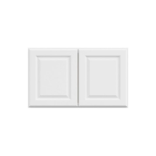 Hampton Bay 30in. W X 18in. H X 12in. D Hampton Raised Panel Assembled Wall Cabinet, Satin White