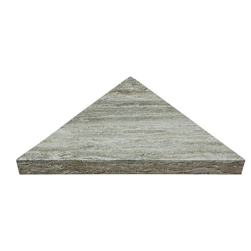 Palisade Vinyl Corner Shower Seat, 24.75" X 12.25", Grecian Earth