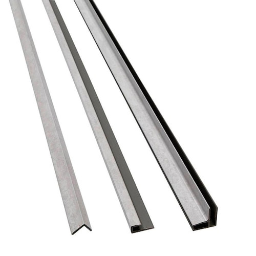 Palisade 94" Vinyl Backsplash Accessory Trim Kit, Iced Pewter, Package Of 6