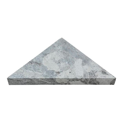 Palisade Vinyl Corner Shower Seat, 24.75" X 12.25", Silver Lake