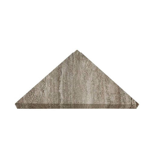 Palisade Vinyl Corner Shower Shelf, 14.56" X 7.12", Grecian Earth