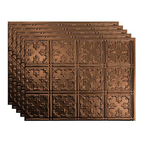 Fasade 18x24 Traditional #10 Backsplash Panel, Oil Rubbed Bronze, Package Of 5
