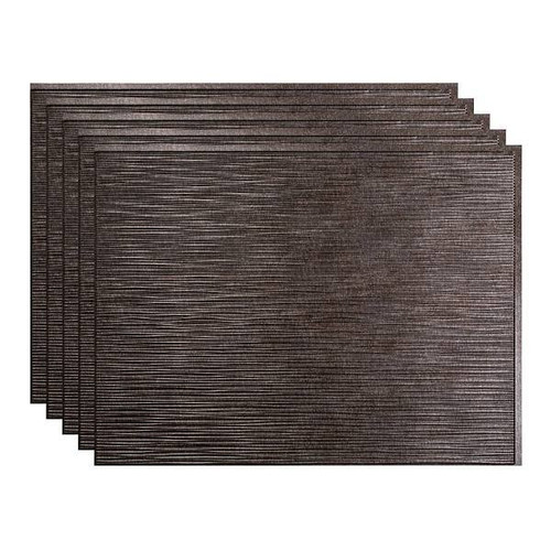 Fasade 18x24 Ripple Backsplash Panel, Smoked Pewter, Package Of 5