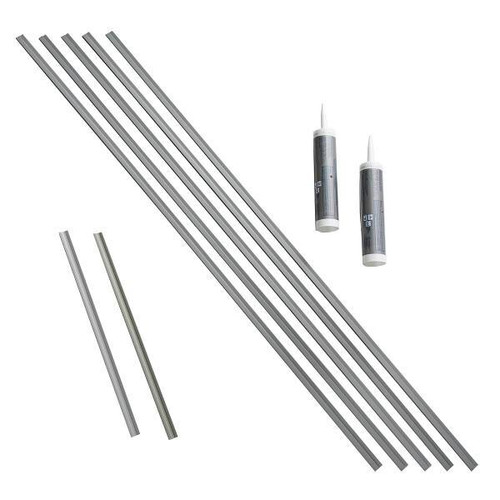 Fasade Backsplash Large Profile Accessory Kit, Argent Silver