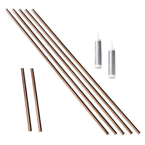 Fasade Backsplash Large Profile Accessory Kit, Polished Copper