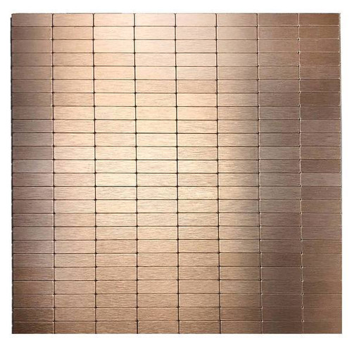 Dip Design Is Personal Aluminum Tile, Copper Bronze, 12" X 12", Case Of 10