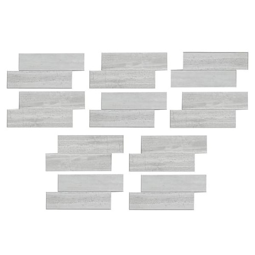 Aspect Metal Collage Backsplash Tile, Peel & Stick, Roman Slab, Package Of 5