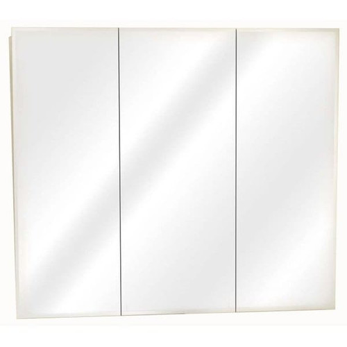 Zenith 48 W X 30 In H Surface-Mount Tri-View Bevel Mirror Medicine Cabinet