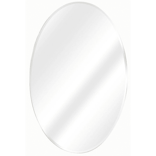 Zenith 21w X 31"H Surface Mount Steel Medicine Cabinet Oval Beveled Mirror