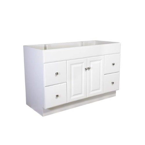 Design House Wyndham 48 In. W X 21 In. D Unassembled Vanity Cabinet Only, White