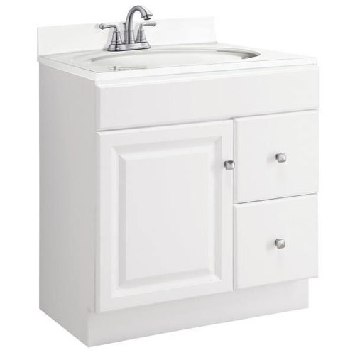 Design House Wyndham 30 In. W X 21 In. D Unassembled Vanity Cabinet Only White