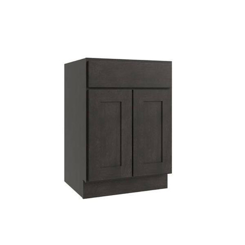 CNC CABINETRY Luxor Vanity Base Cabinet, 30"W X 34.5"H X 18"D, Shaker Smoky Grey