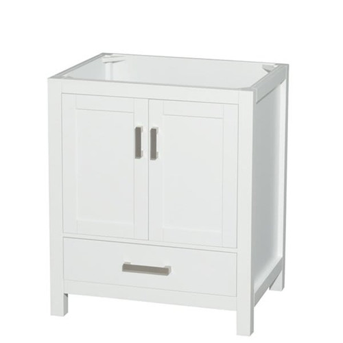 Wyndham Sheffield White Wood Single Bathroom Vanity 30" X22" Without Countertop