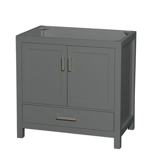 Wyndham Sheffield Dark Gray Wood Single Bathroom Vanity 36" Without Countertop