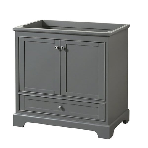 Wyndham Deborah Dark Gray Single Bath Vanity,without Countertop,sink, Mirror