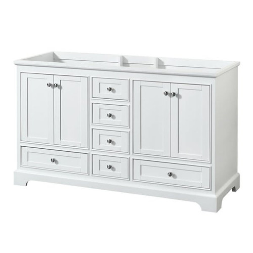 Wyndham Deborah White Double Bath Vanity Without Countertop,sink And Mirror