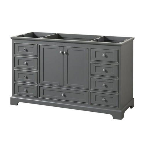 Wyndham Deborah Dark Gray Single Bath Vanity,without Countertop,sink And Mirror