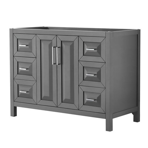 Wyndham Daria Dark Gray Single Bath Vanity 48" Without Countertop, Sink &mirror