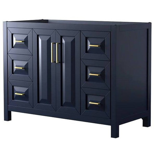 Wyndham Daria 48" Dark Blue Single Vanity, No Top, No Sink