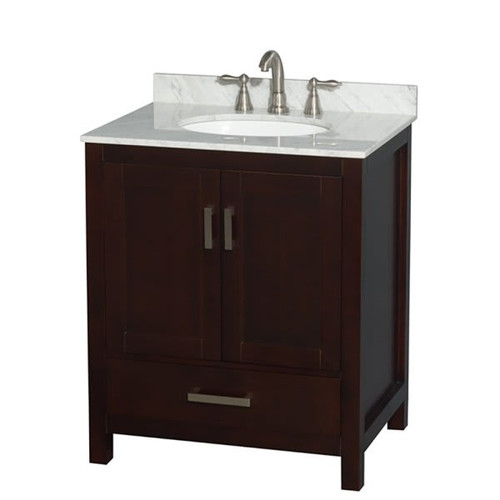 Wyndham Collection Sheffield 30 In. Single Bathroom Vanity (Espresso)
